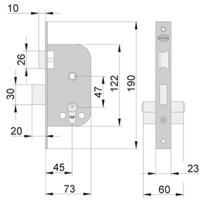 Serratura Ucem 5134-hl/45 - Product Image 2