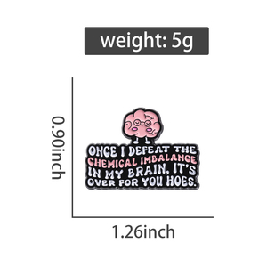 Broches de Esmalte de Concienciación sobre la Salud Mental, Divertidos y Personalizados con Diseños de Cerebro, Tostadora, Baño, para Regalar a Amigos - Product Image 6