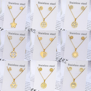 Set di collana di gioielli di moda da donna Set di gioielli di design 18K collana placcata in oro per matrimoni e feste - Product Image 2