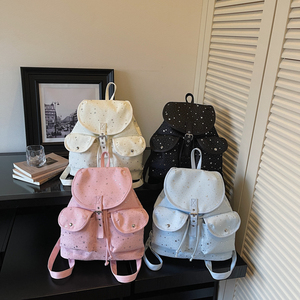 Nueva <span class=keywords><strong>Mochila</strong></span> Escolar de Gran Capacidad para Mujeres y Chicas, Diseño Coreano con Lazo, Correa de Hombro Arqueada y Suave - Product Image 1