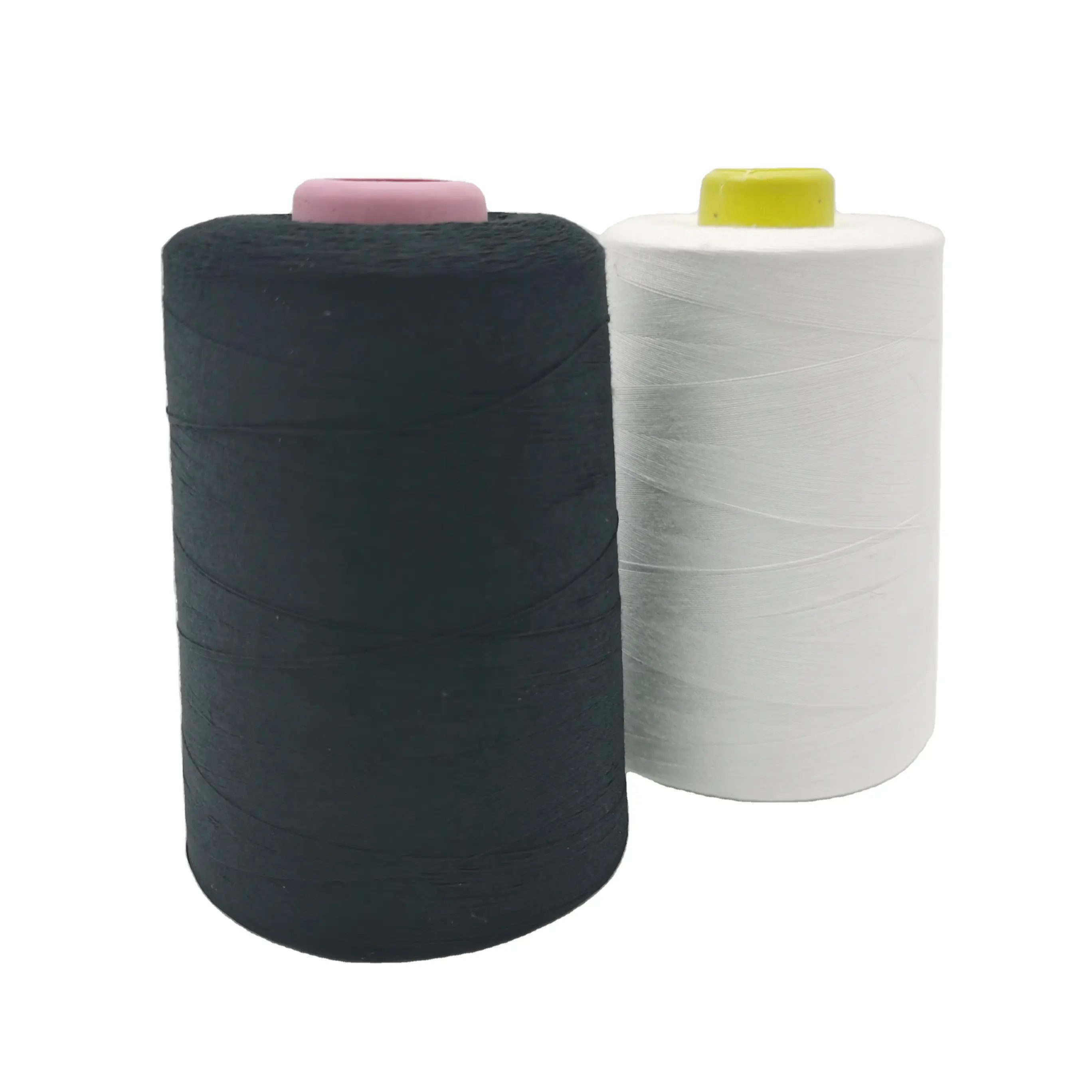 ミシン糸の耐摩耗性優れたロングステープル綿100% ミシン糸コーン100% ポリエステル100個染め、染め20S/3