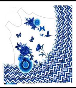 Tissu imprimé parapluie à la mode pour dames Kurtis et tuniques avec illustration florale multicolore idéal pour la production de vêtements - Product Image 6