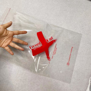 Recyclable Transparent OPP Bag Customized Logo Printed Plastic Bags Women <b>Men</b> Jeans Packaging Clear Garment Bag with Sealing - Product Image 5