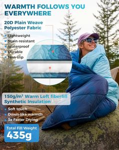 Couverture matelassée <span class=keywords><strong>ultra</strong></span>-légère imprimée numériquement, alternative au duvet, motif personnalisé, pliable, pour le camping et la randonnée en extérieur - Product Image 6