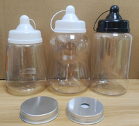 Botol Minuman Plastik Amber 500ml Desain Kustom Grosir Pabrik untuk Minyak, Dapat Didaur Ulang