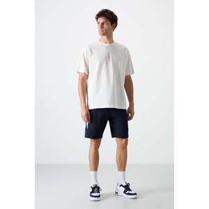 Shorts pour hommes Air Jones Amos Indigo imprimés - Tissu double face en mélange de coton décontracté pour l'été - Modèle 81246 - Product Image 1