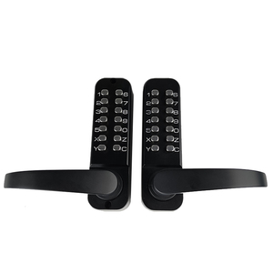 COURTYARD sắt nhôm cửa khóa thế hệ thứ ba <span class=keywords><strong>push</strong></span> <span class=keywords><strong>button</strong></span> cơ khí khóa cửa xử lý khóa - Product Image 1