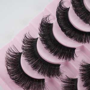 Bán buôn mỹ phẩm sử dụng mi giả tự nhiên làm thủ công, mi giả lông chồn giả dày, mi giả đẹp, dạng dải - Product Image 2