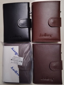 Nouvel étui porte-cartes automatique en cuir PU avec protection <span class=keywords><strong>RFID</strong></span> pour hommes, avec fermoir, pour cartes bancaires, de crédit, professionnelles et d'identité - Product Image 6