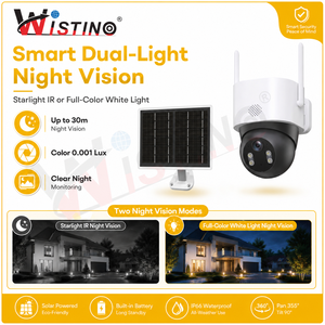 Cámara WiFi Wistino <span class=keywords><strong>CamHi</strong></span> Pro 4K PTZ para Exteriores con Seguimiento Automático, Visión Nocturna en Color, Audio Bidireccional, Detección de Movimiento, Cámara Solar AOV - Product Image 3