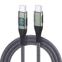 Écran LED de TYPE C à TYPE C 60W 480Mbps Accessoires pour téléphones portables Câble de données USB C en nylon tressé à chargement rapide pour Iphone 15 16