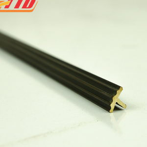 Embellecedor de azulejo en forma de T L cuadrado de estilo moderno Perfiles de metal de cobre cepillado de alto brillo Acabado en oro Material de latón de cubierta OEM personalizado - Product Image 4