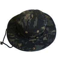 Sombrero Boonie Táctico de Camuflaje para Hombre, Sombrero de Pesca Safari de Ala Ancha, Gorra Deportiva Plegable para Escalada, Caza y Tiro