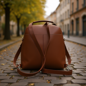 Sac à dos Fana Arabella en cuir de vachette ciselé 5L, vintage, fermeture éclair antivol, unisexe, usage quotidien - Product Image 2