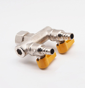 NFJM Vanne de gaz <span class=keywords><strong>à</strong></span> trois voies en laiton <span class=keywords><strong>à</strong></span> alimentation manuelle de type F Vanne <span class=keywords><strong>à</strong></span> trois voies pour compteur d'eau haute température Vanne <span class=keywords><strong>à</strong></span> trois voies avec support OEM - Product Image 2