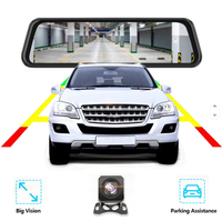 Caméra de tableau de bord miroir 10 pouces Full HD 1080P, double objectif, vision nocturne, caméra DVR de voiture, écran tactile IPS, enregistreur de conduite 170 degrés