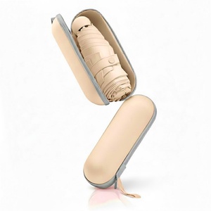 Custom Logo Mini Iron <b>Frame</b> Folding Umbrella Automatic Open Close Compact Travel Portable Windproof Glass Fiber Ribs Umbrella - Product Image 2