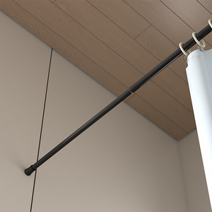 Vente en gros Installation facile Tringle à <span class=keywords><strong>rideau</strong></span> de douche télescopique extensible sur mesure Poteau en métal <span class=keywords><strong>sans</strong></span> perçage Mise à niveau à bas prix - Product Image 3