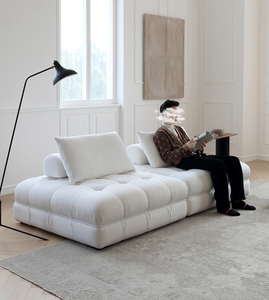 Gran cuadrado nordico minimalista 1 plaza <span class=keywords><strong>sofa</strong></span> de suelo moderno tela de lino solo <span class=keywords><strong>perezoso</strong></span> conjunto de <span class=keywords><strong>Sofa</strong></span> seccional Modular - Product Image 4