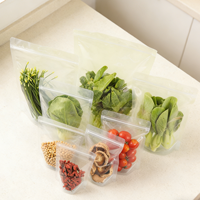 Sachet Ziplock Autoportant en PLA de Qualité Alimentaire YSH avec Impression Gravure, Emballage Transparent pour Légumes, Aliments et Collations