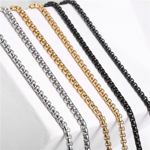 Chaîne ronde en acier inoxydable plaqué or 18 carats PVD, prix de gros abordable, pour collier homme |   Design durable et classique - Product Image 2