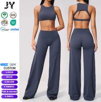 Nouvel arrivage JY : Ensemble de yoga en tissu brossé anti-transpiration pour la course en extérieur et le fitness ; Tenue décontractée amincissante et rehausse-fesses pour femme