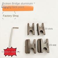 Serrure de porte et de fenêtre à battant en alliage d'aluminium à deux points anti-effraction moderne et simple avec connexion rotative