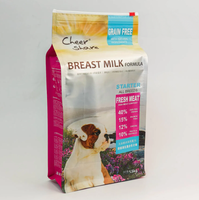 Friandises pour chats au saumon lyophilisé, sachet refermable pour l'emballage d'aliments pour animaux de compagnie