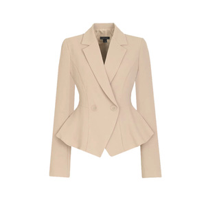 <span class=keywords><strong>Blazer</strong></span> <span class=keywords><strong>Corto</strong></span> da <span class=keywords><strong>Donna</strong></span> alla Moda con Orlo Irregolare, Stile OL, Slim Fit, Doppiopetto, per Abbigliamento da Lavoro - Product Image 5