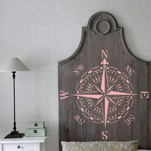 Plantillas de Brújula para Pintar <span class=keywords><strong>en</strong></span> Madera, Paredes, <span class=keywords><strong>Tela</strong></span>, Aerógrafo y Más |   Plantilla de Mylar Reutilizable de 11.8 x 11.8 Pulgadas - Product Image 4