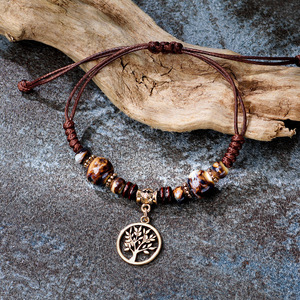 Hand Woven <b>Beaded</b> <b>Bracelet</b> With Tree Of Life Charm Adjustable Red String Fashion Jewelry Gift For Women Autumn 2018 - Product Image 1
