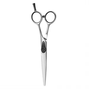 6 Inch Big Washer Hair Cutting Scissors Black Coated Tail Hairdressing Scissors Barber Tools Beauty Salon