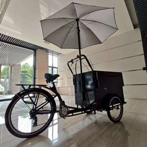 UB9045 Café Cargo Bike 7 Vitesses Pédale Assist Cargo Bikes 3 Roues Manuel Mobile Cafe Cargo Tricycle pour les entreprises - Product Image 4