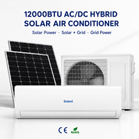 Climatiseur solaire hybride 12000 BTU, onduleur DC, mural, pour usage domestique, compresseur SANYO à double rotation, refroidissement et chauffage, 80-380V