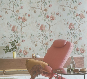 Papel tapiz autoadhesivo moderno, patrón de flores Jacquard europeo, función a prueba de humedad, rollo de paredes de suministro de fábrica - Product Image 3