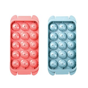 Cross Border 15-Hole Silicone <span class=keywords><strong>Mini</strong></span> <span class=keywords><strong>Ice</strong></span> <span class=keywords><strong>Cube</strong></span> Mold Fácil Demold Household Esférico Molde De Plástico para Ferramenta de Sorvete Sustentável - Product Image 5