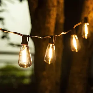 Cafe Patio LED kỳ nghỉ ngoài trời chuỗi đèn ngoài trời không thấm nước cổ điển Bóng đèn Led dây Ánh Sáng Sân Vườn cổ điển ánh sáng