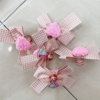 Breloque nœud gingham de luxe, figurine de dessin animé cœur scintillant, accessoires de perlage pour la fabrication de bijoux, chaînes de téléphone DIY, pendentifs de sac, vente en gros