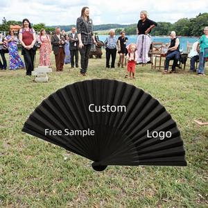 Éventails en bambou personnalisés imprimés sur mesure, pliables, avec logo, style traditionnel, par sublimation, vente en gros - Product Image 3