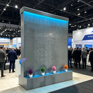 Modern Acrylic Water Wall Panel with LED Lighting and Plant Display for Indoor Room Divider - Product Image 4
