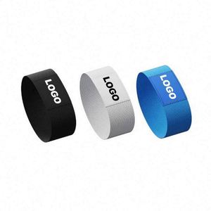 Bracelet en tissu élastique polyester RFID avec puce NFC, étanche, personnalisable avec logo - Product Image 3