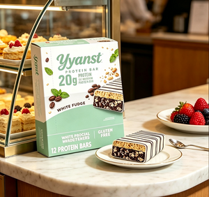 Barre protéinée premium sans gluten pour adultes, saveur fudge blanc, collation nutritive pour la gym, le fitness, le sport, supplément énergétique quotidien, OEM - Product Image 6