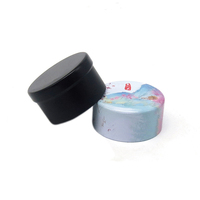 Boîte en métal miniature ronde personnalisée en gros pour crème cosmétique, bonbons, épices, pilules, menthe, petite boîte en métal noire avec couvercle à vis