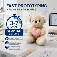 Ours en peluche personnalisé « Happy Every Day », animal en peluche brodé en forme de cœur, jouet doux pour cadeau d'anniversaire, vente en gros OEM ODM en vrac
