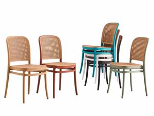 Sillas Apilables de Ratán Plástico para Exteriores, Modernas, con Respaldo de PP, para Restaurante, Cafetería, Apartamento - Product Image 3