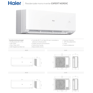 Aire Acondicionado Monosplit Haier Expert Nordic Wifi 9000 BTU R32 A+++ de Bajo Consumo, Solo Frío, para Hogar - Product Image 4