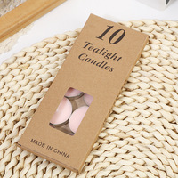 Boîte-cadeau de bougie chauffe-plat recyclable personnalisé en gros Bougies chauffe-plat Boîte d'emballage en papier kraft avec fenêtre transparente