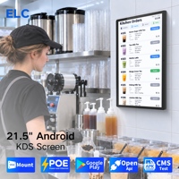 Écran tactile numérique Android KDS 21,5 pouces, 10 points, commercial, WiFi 6, PoE, support VESA pour affichage des commandes en cuisine