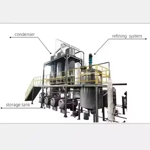 Energy saving black car engine oil refinery to base oil bleaching machine