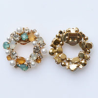 Bijoux de luxe amovibles en verre strass boucles métalliques décorations de chaussures ornements clips de chaussures pour femme décoration de chaussures